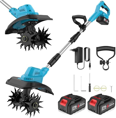 Motobineuse sans fil 21 V brushless, 30 cm, 2 batteries 4 Ah OAUEOR