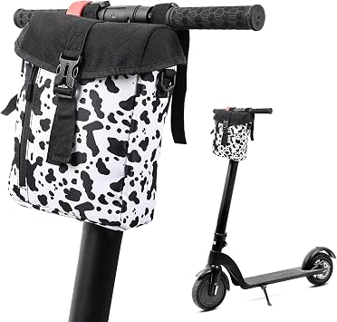 Electric Scooter Bag Storage 4l Handlebar Bag, Soft Waterproof Large Capacity With Shoulder Straps And Reflective Strips For Scooter, Electric Bike, Motorcycle, Cow