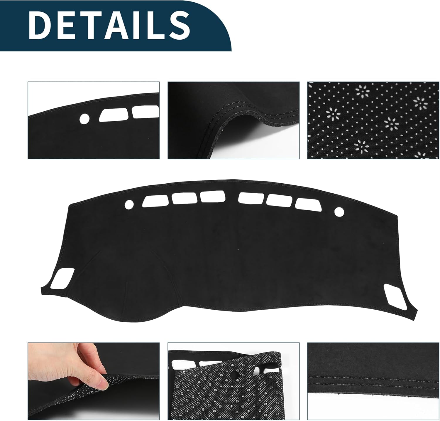 Dash Cover for Nissan Sentra Non-Slip | Center Console Dash Cover Mat Black 1 Pcs