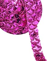 Vista 10 de Cinta de encaje con purpurina para manualidades, adornos, accesorios de disfraz de 10 yardas (negro)