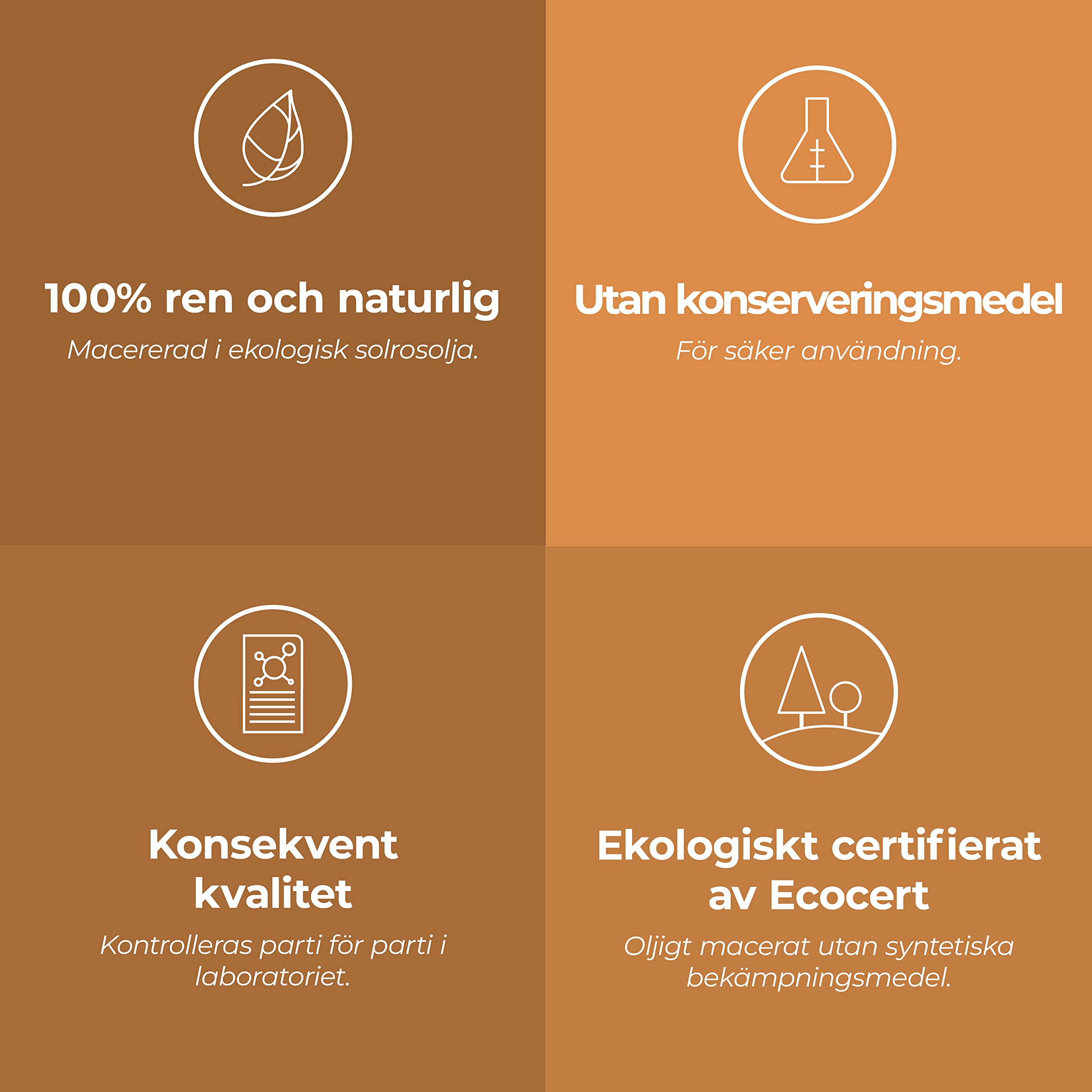 ORGANICZNY - ARNICA Olej Roślinny - 50mL - 100% czysty, naturalny, tłoczony na zimno i certyfikowany Cosmos - AROMA Labs (Marka francuska)