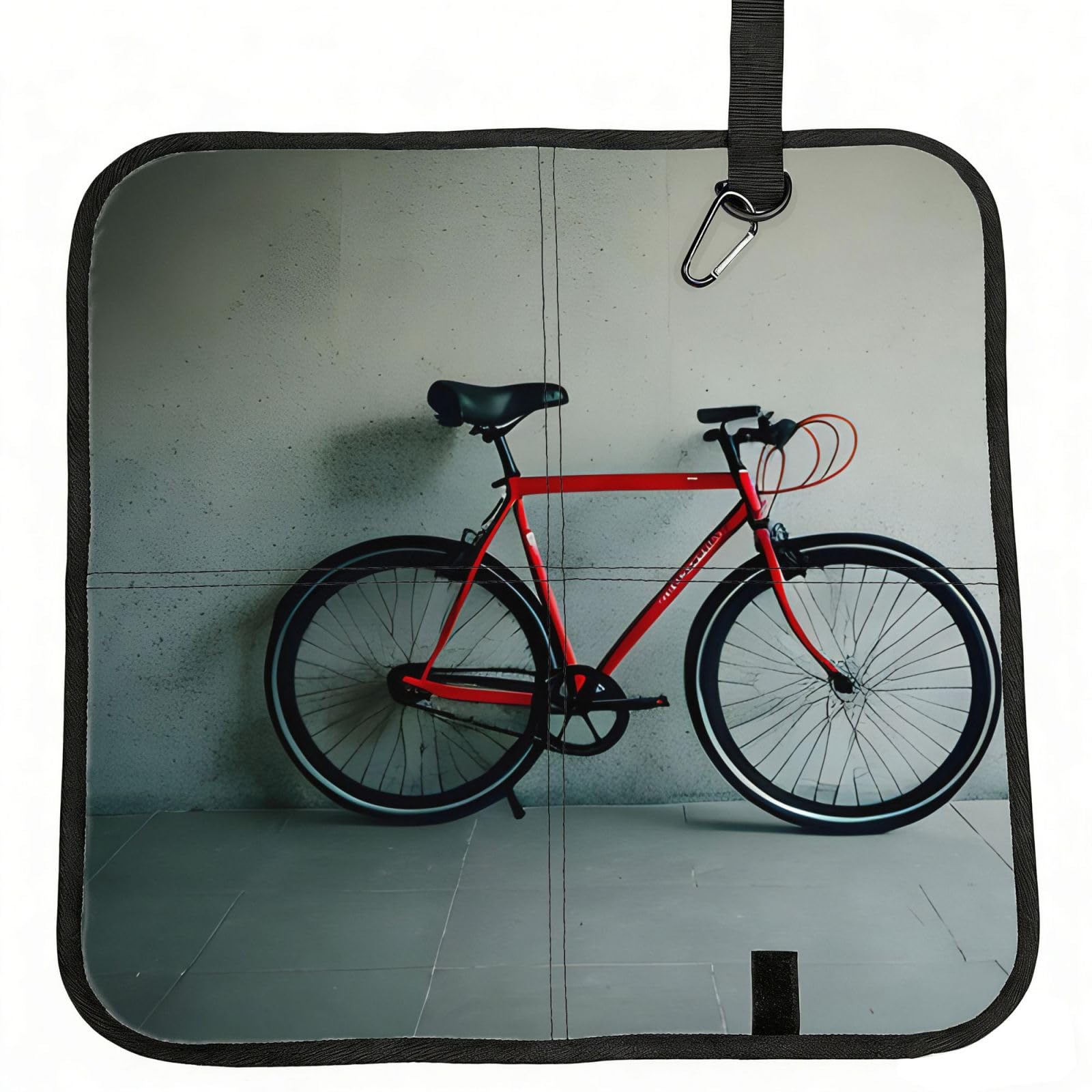 NImongt Retro Bicycle Pattern Print Portable Chair Pad Foldable Seat Cushion Outdoor Seating Office Picnic Camping
