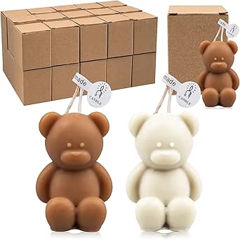 30 Pcs Bear Baby Shower Candle Favors Bear Baby Shower Favors for Guest BearParty Favor BabyShower Candles Bulk for Gifts PartyFavor Decorations