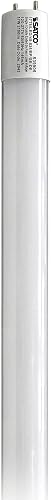 SATCO S39905 17 Watt 120 Volt T8 LED Linear Tube Lighting; 4Ft; 3500K; G13 Mediu