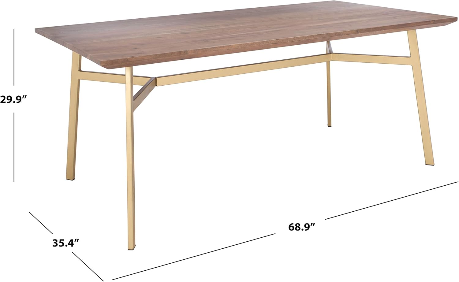 SAFAVIEH Couture Home Collection Dakota Wood Rectangle Kitchen Dining Room Table
