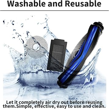Unikstone T50 Replacement Parts for ECOVACS DEEBOT T50 Series T50 Pro /T50 Omni /T50 Pro Omni Vacuum Accessories Kit, Includes V-Shaped Brush, Mop Pads, Hepa Filters, Dust Bags, Side Brushs