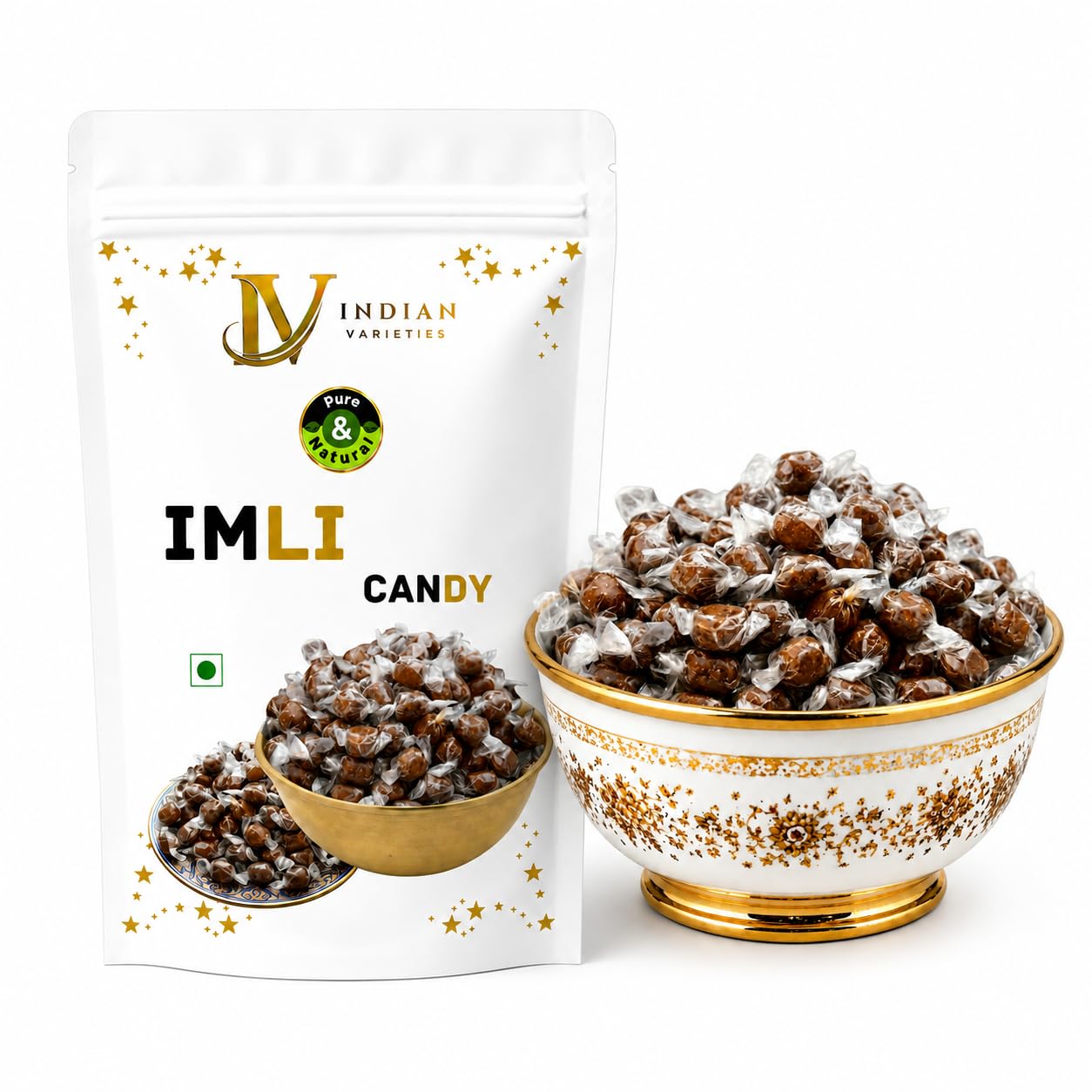 Imli Candy | Khatti Meethi Tamarind Twist Candy | Chatpati Sweet & Sour Indian Candy | Soft Chewy Tamarind Candy | 300g-image-0
