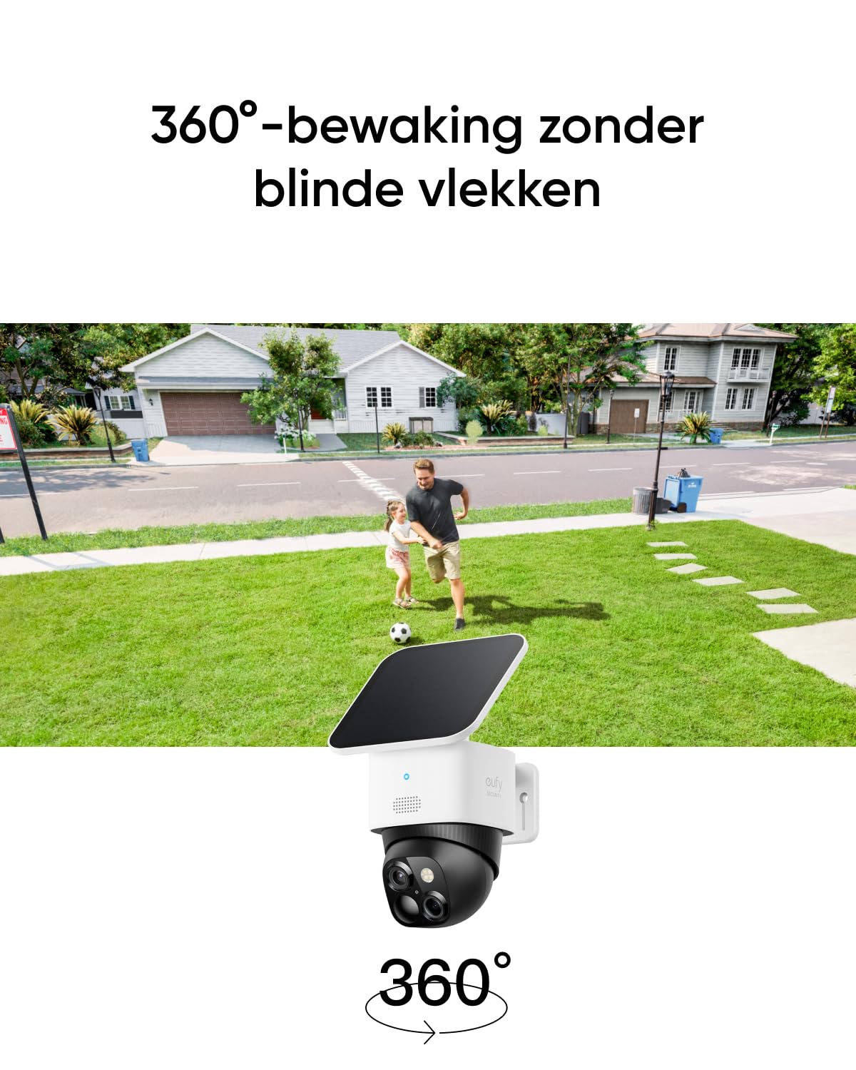 eufy Security SoloCam S340 Podwójne kamery Solarna kamera bezpieczeństwa Zewnętrzna bezprzewodowa, domowa kamera bezpieczeństwa 3K, nadzór 360°