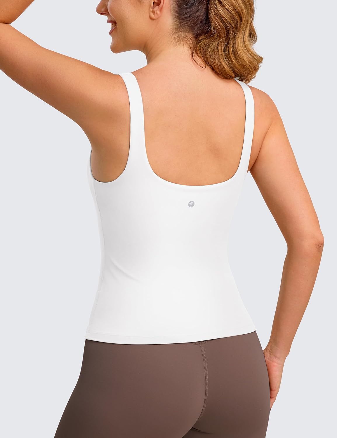 BAYDI Clouduxi Tank Tops with Built in Bras-Square Neck Workout Tops Padded Yoga Shirts Gym Athletic Sleeveless Camisole - Image 2