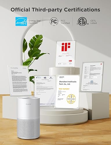 Miniatura 5 de GoveeLife Purificadores de aire para el hogar, purificador de aire inteligente para habitaciones grandes con aplicación y control Alexa, prefiltro