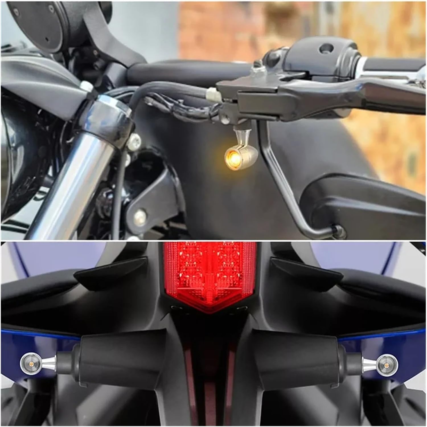 Generic Mini uniwersalne wskaźniki Dla BMW Kierunkowskazy LED, kierunkowskazy, bursztynowa czerwona lampa, 12 V, 8 mm, lampa błyskowa, lampa motocyklowa