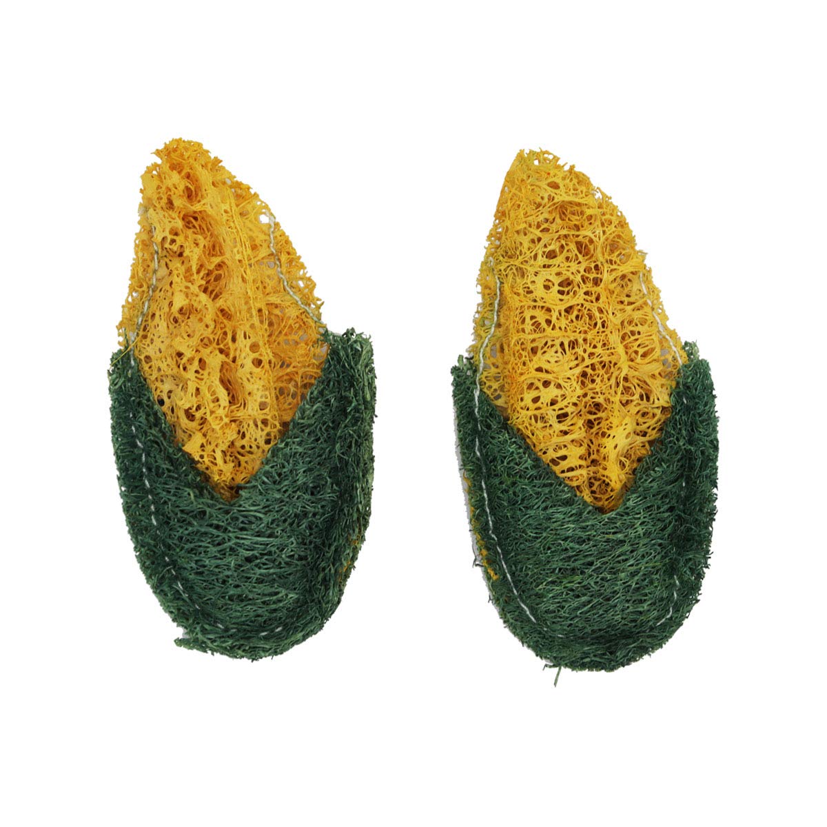 Lanermoon Chew Toy for Teeth,Natural Loofah with Corn Shape,2 Pack Pet Toys for Rabbits,Hamsters,Guinea Pigs,Parrots and Other Small Animals