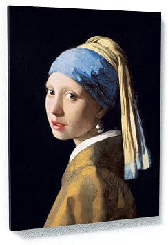 Johannes Vermeer, The Girl With The Pearl Earring 1665 Canvas Art - Home Decor Wall Art Print Poster Painting - Reproduction Large 30x40 / 1.5"