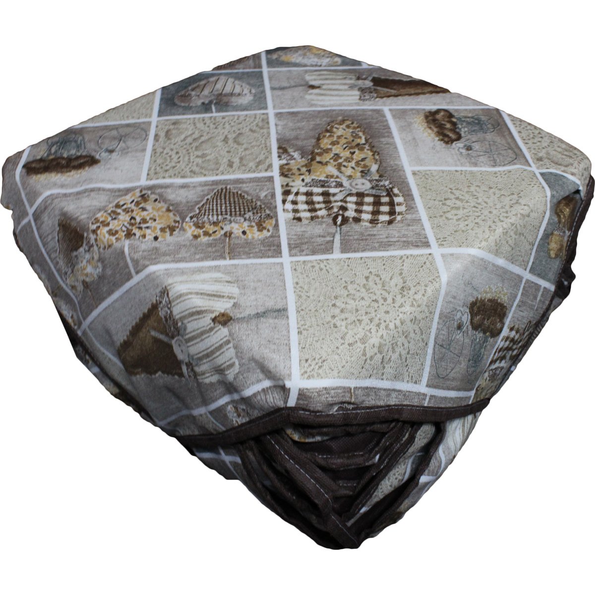 Set Di 6 Cuscini Imbottiti Per Sedie Con Fantasia Cuore E Alette - Arancione Vivace - Foto 12