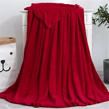 Highdi Blankets and Throws for Sofa Beds, Soft Warm Fluffy Cozy Fleece Throw Blanket for Kids Adults Bedroom Couch Travel Cats Dogs Pet Blanket 50x70CM,Red