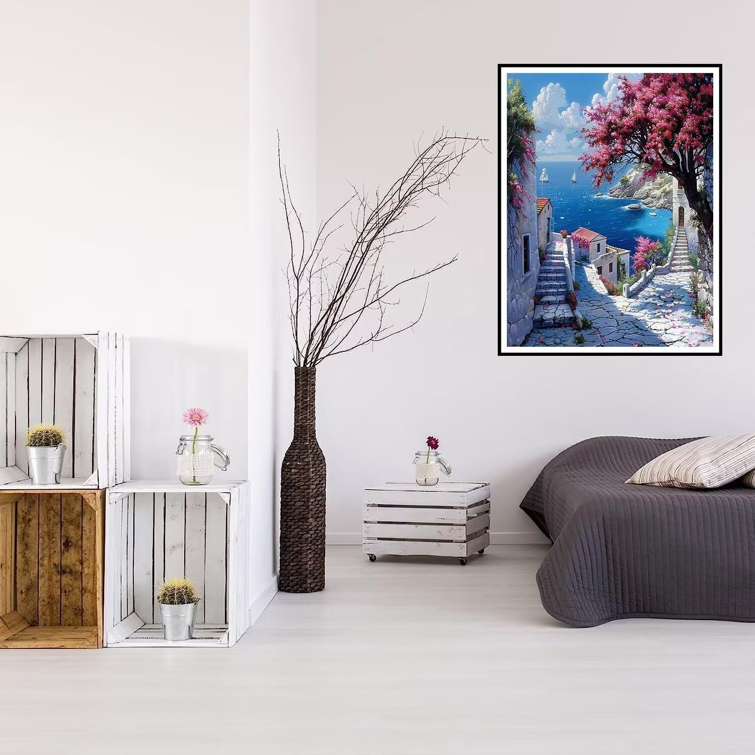 Diamond Painting Winter Baum 50x100 Cm - DIY Diamantbild Für Erwachsene Zum Entspannen