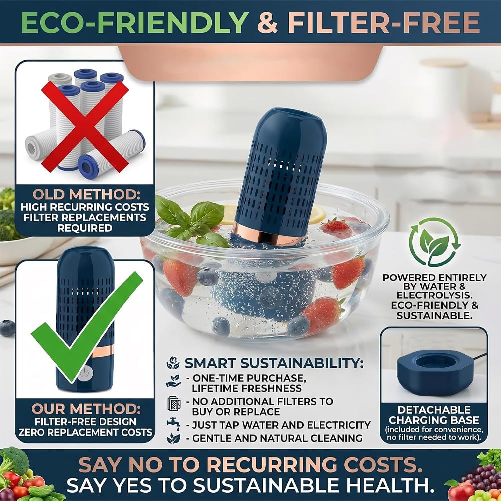Purificateur de fruits et légumes pour machine à laver, forme capsule