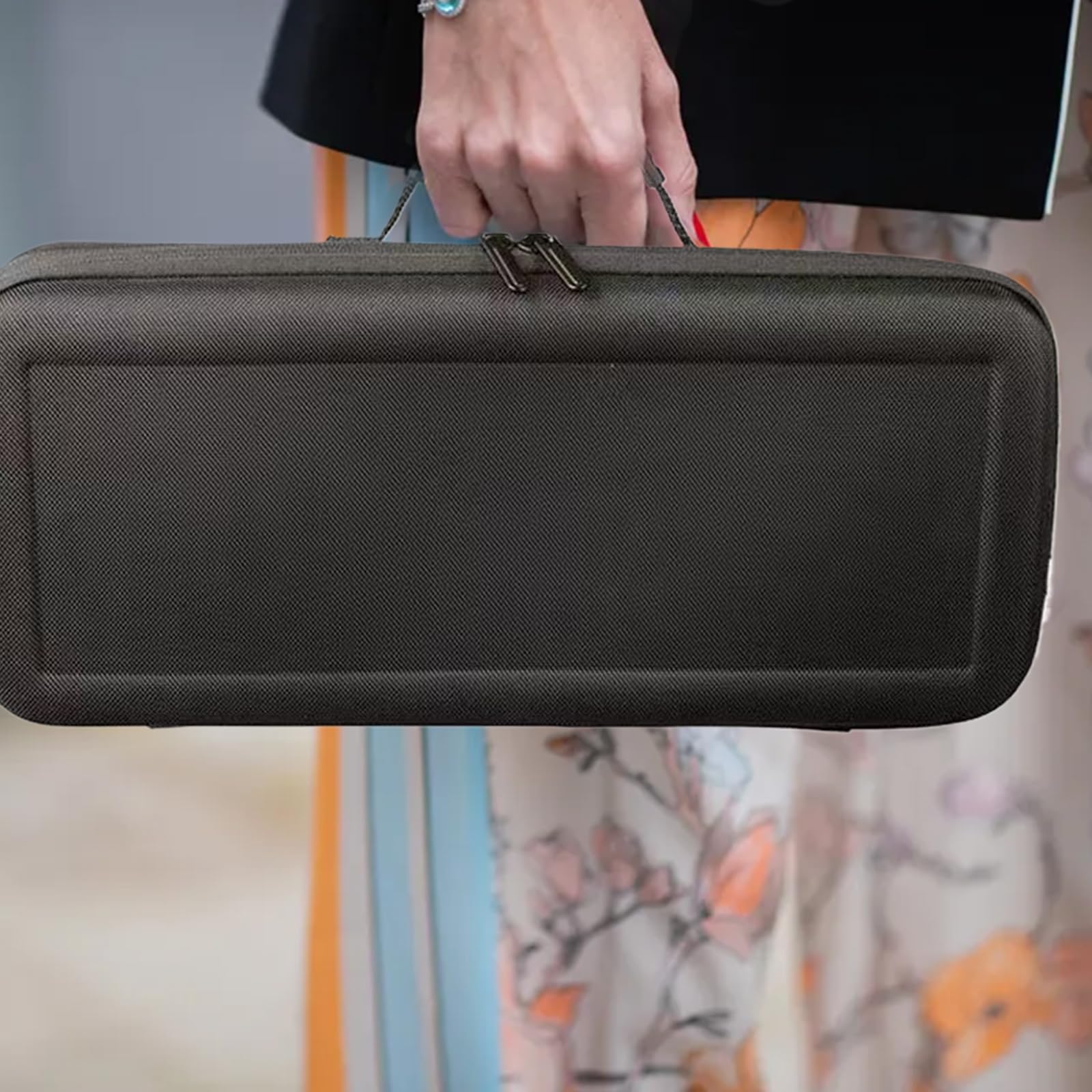 Borsa da Viaggio Impermeabile per Lisspeur,Custodia Rigida Protettiva,Borsa Portatile per Piastra per Capelli e Accessori,Impermeabile, Antigraffio e Organizzata per Accessori Power, Nero