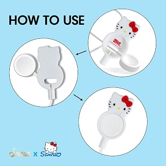 Sonix x Sanrio Apple Watch Charger Cover | Silicone Smartwatch Charging Cable Case, Dock Holder for Apple Watch | Hello Kitty