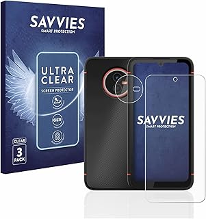 Savvies 6-Pack Screen Protection Film compatible with Gigaset GX4 (Front+Camera) Screen Protector Ultra Clear [Scratch Proof, Anti Fingerprint]