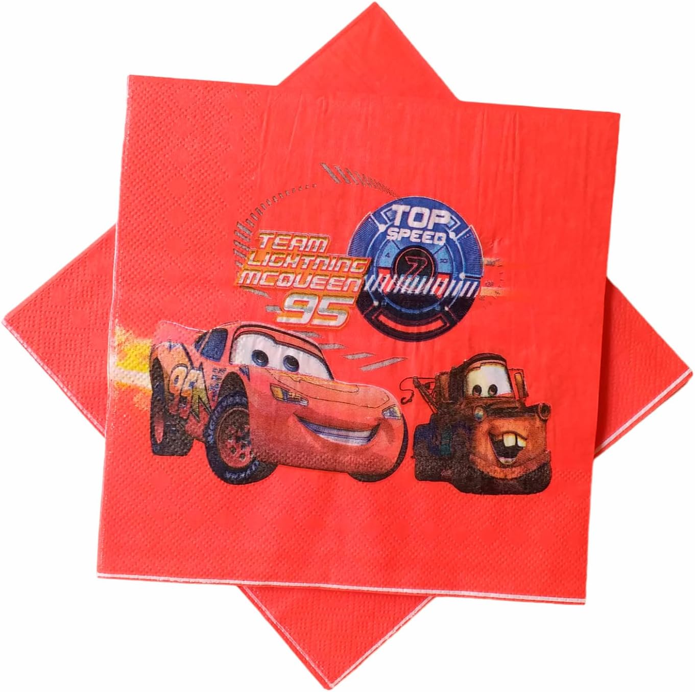 FAM 10pcs Kids Car Napkins โ McQueen Car Kids Tissue Paper Napkins โ Napkins For Kids Party โ Kids Party Napkins โ Kids Party Favors (CAR)