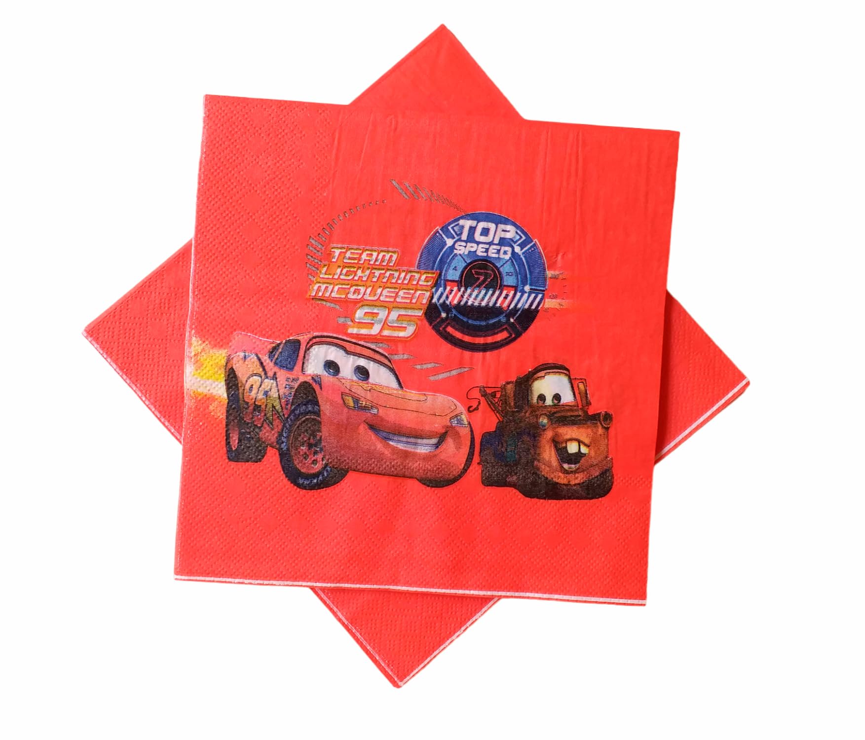 FAM 10pcs Kids Car Napkins – McQueen Car Kids Tissue Paper Napkins – Napkins For Kids Party – Kids Party Napkins – Kids Party Favors (CAR)
