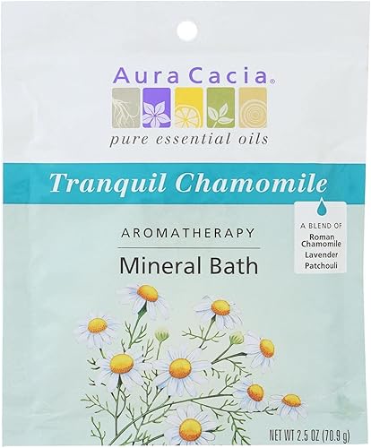 Aura Cacia Tranquility - Baño mineral de aromaterapia, 2.5 onzas - 6 por caja.6