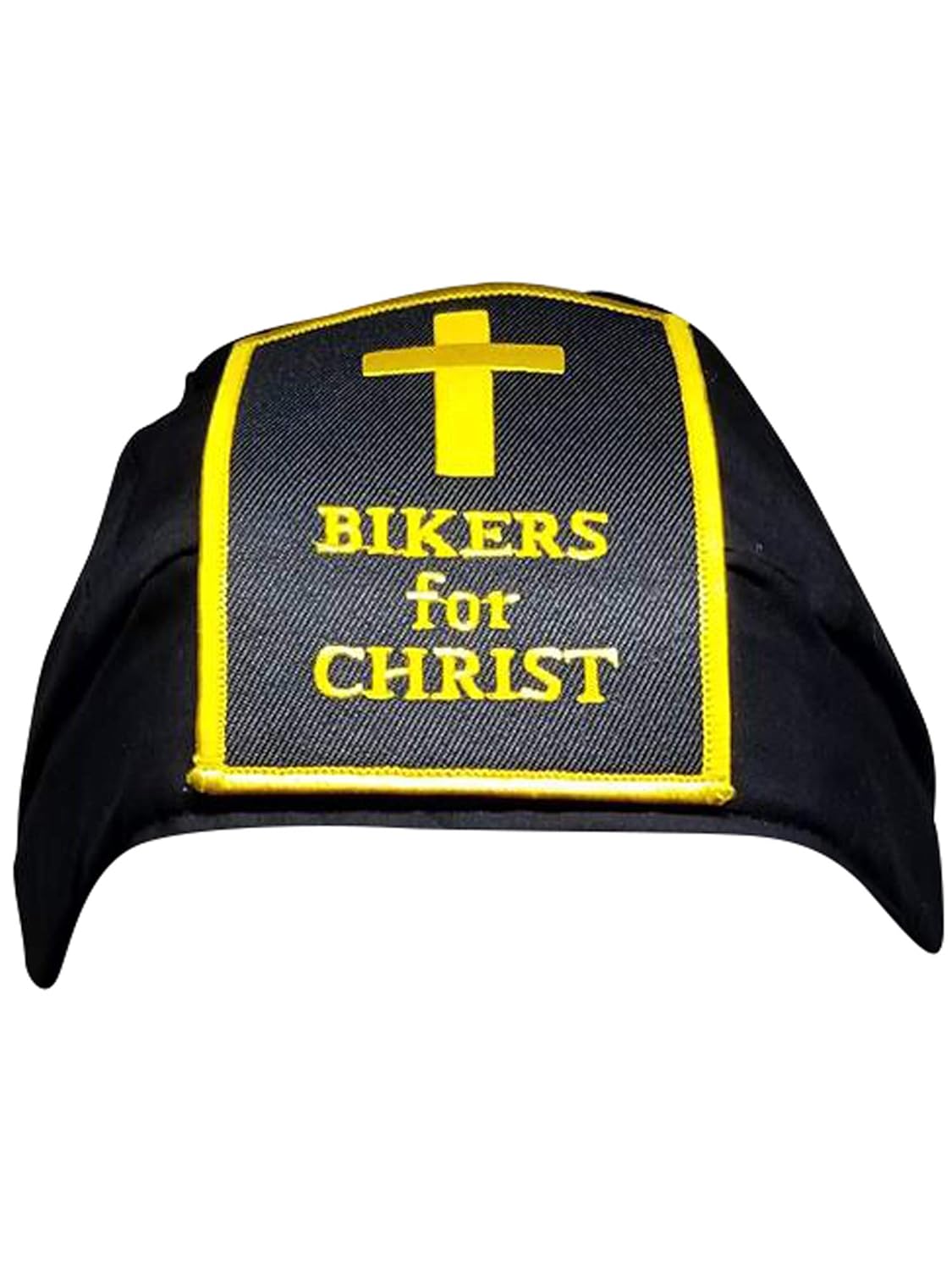 Buy Caps and Hats Christian Doo-Rag with Sweatband Motorcycle Skull Cap Bikers Do-Bandana Bikers for Christ Patch Yellow