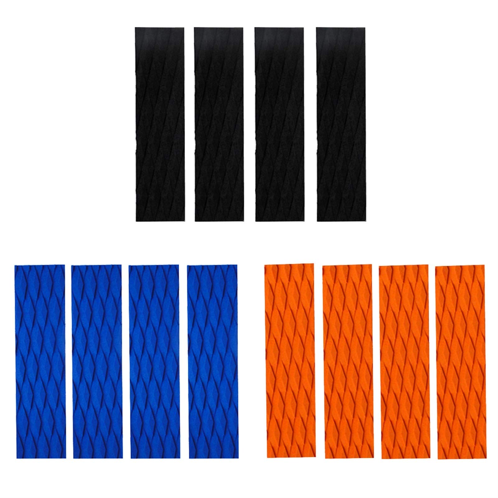 12Pcs EVA Surfboard Traction Pad Skimboar Deck Tails Pads Non Slip Traction Mat Surfboard Accessories