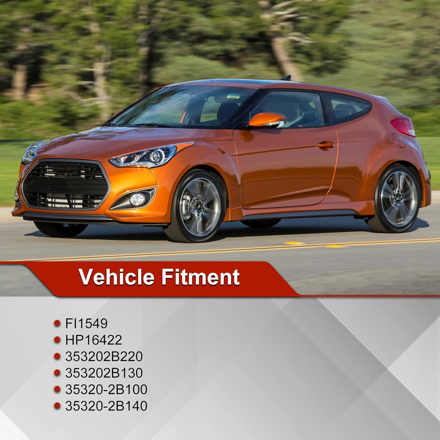 35320-2B100 High Pressure Fuel Pump for Hyundai Accent Veloster 1.6L L4 2012 2013 Kia Rio Soul 1.6L 2011-2012 Fuel Pump OE#35320-2B140 FI1549 353202B220 353202B130