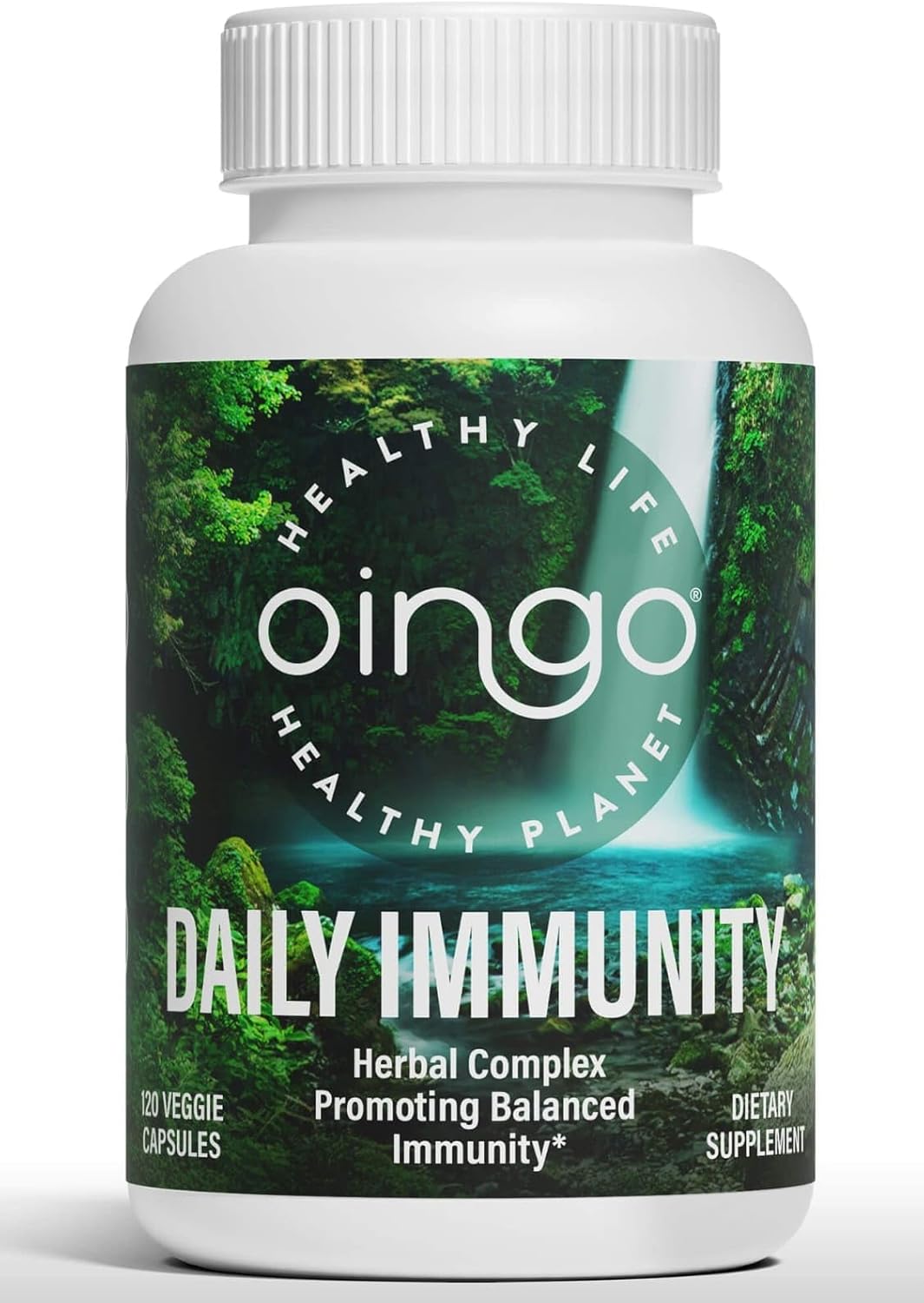 Daily Immunity Capsules, Quercetin, Reishi Mushroom, Zinc, Oregano Oil, and Vitamin C, 120 Veggie Capsules