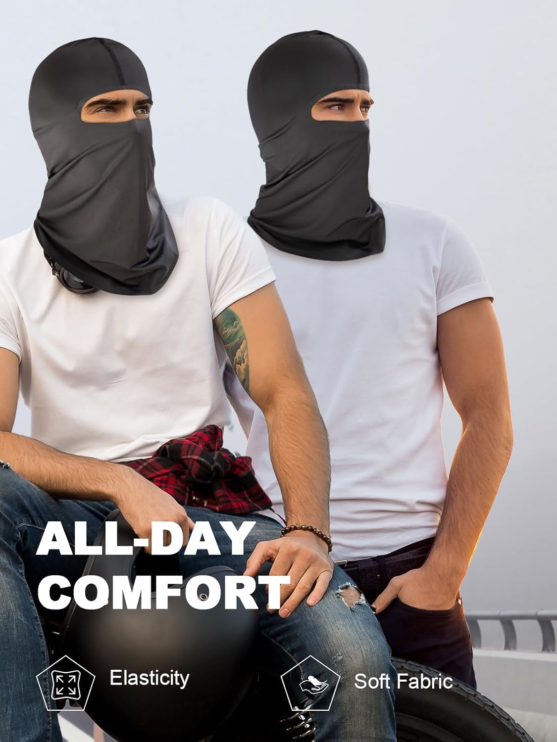 J-RACING® Wide Field of Vision Balaclava, Black, One Size - Image 6