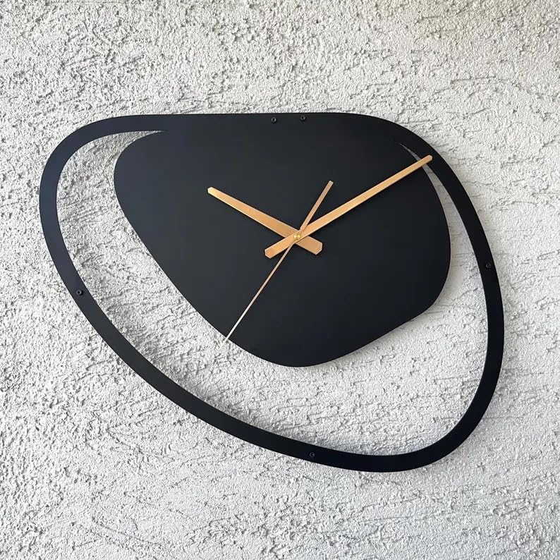 Image of Morden Metal Wall Clock for Living Room, Bedroom, Office, Kitchen, Stylish Wall Clock for Home and Hall, Designer Big Size Modern (DA-227, 60 CM)