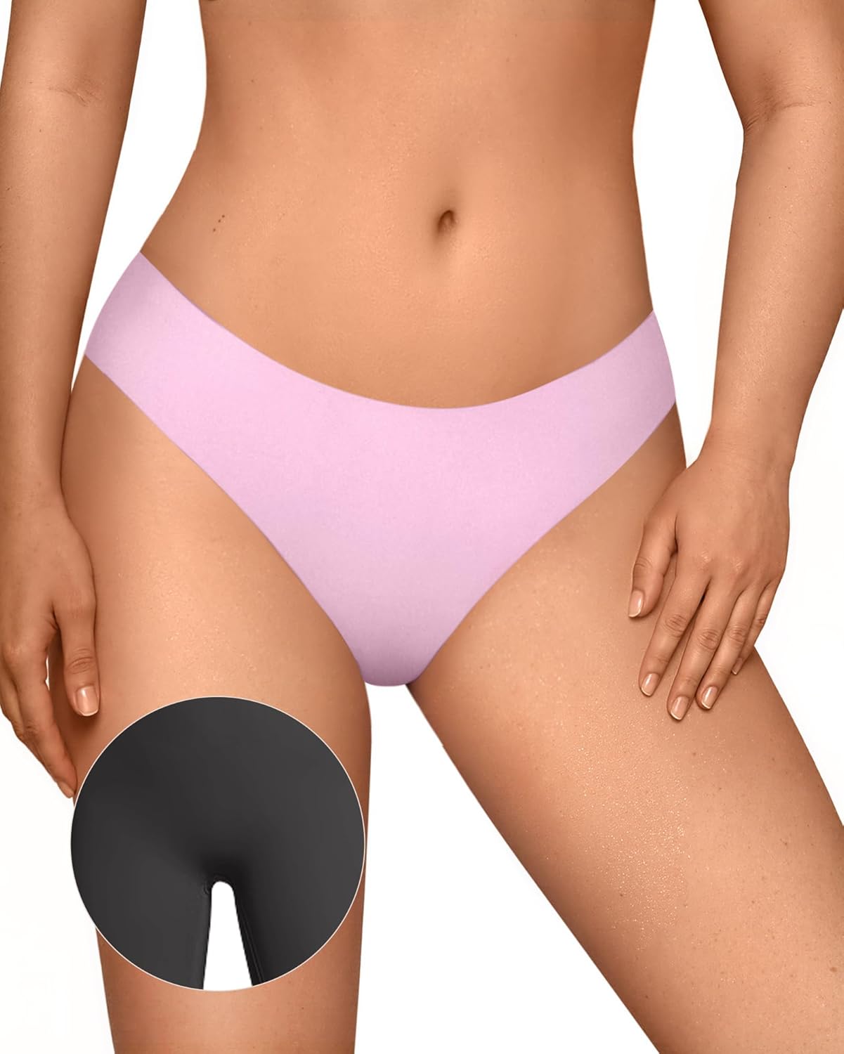 OEAK Seamless Thongs for Women Invisible Thongs No Show Thong Panty Liners Tangas Comfortable Workout G-Strings Underwear