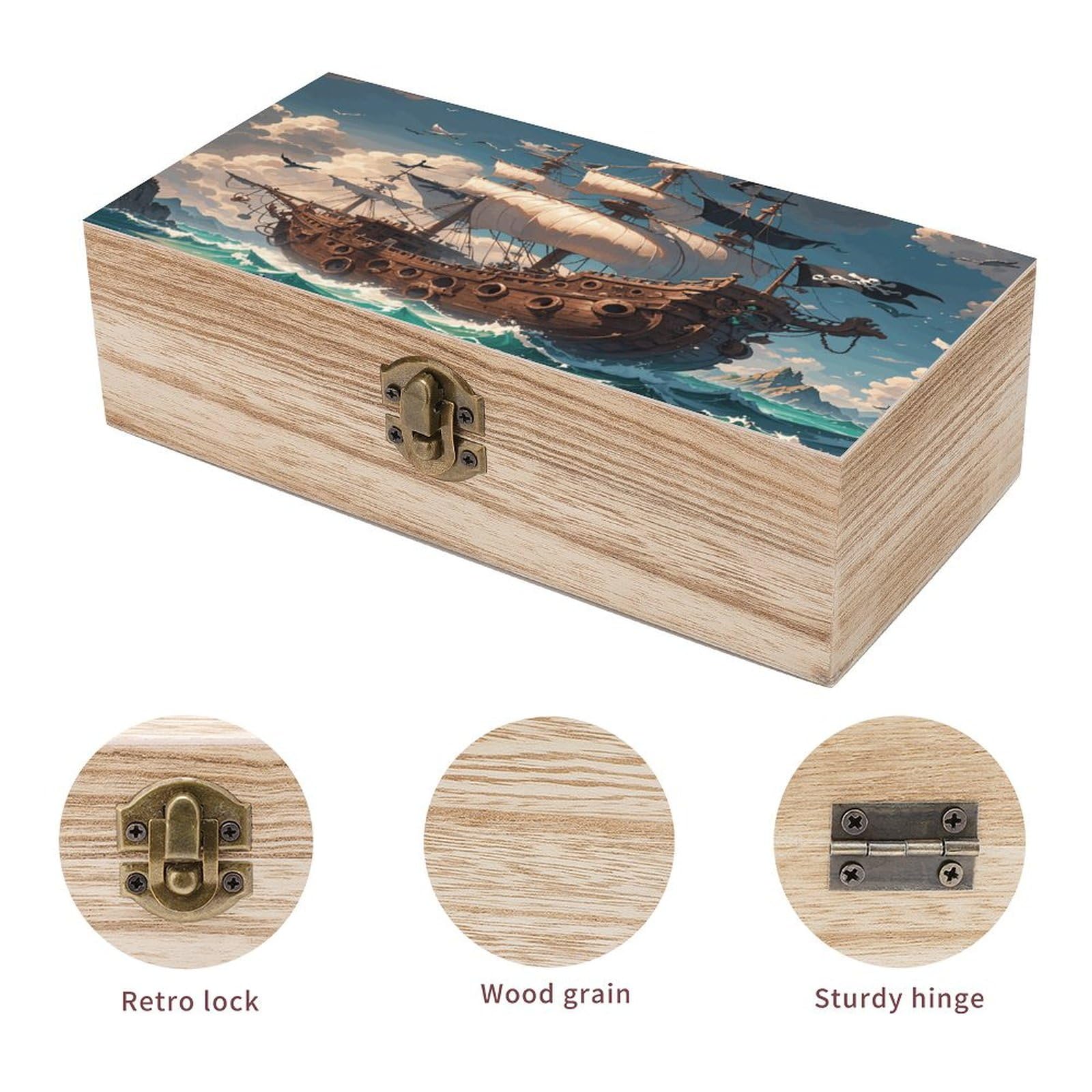 Amazon.com: TKJMCSW Fantasy Pirate Ship Keepsake Box Decorative