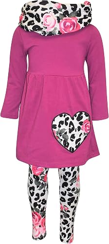 Unique Baby 3 Piece Girls Fall Winter Clothes Set Kid and Toddler Girl Leggings,