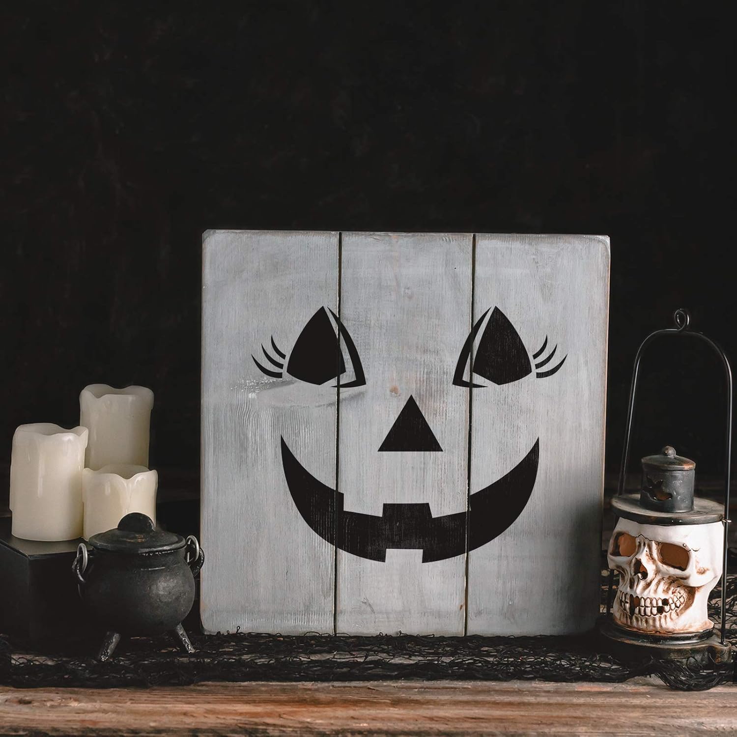 Jack O Lantern Pumpkin Stencil - Halloween Decorations, Stencils for Canvas, Halloween Stencils, Enhance Fright Night with Spooky