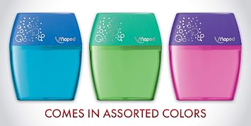 Maped Shaker 2 Hole Pencil Sharpener, Assorted Colors (035049)