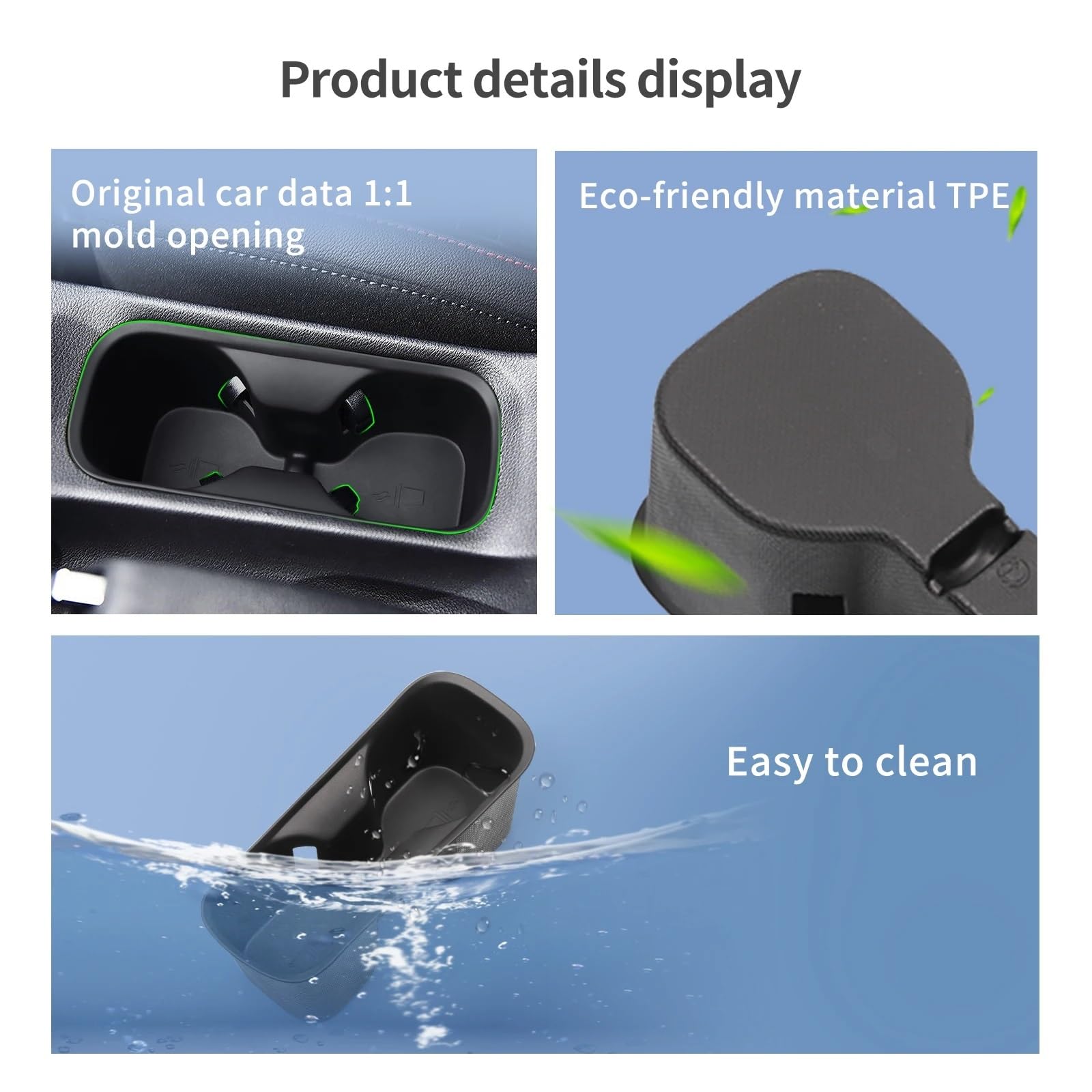Adatto per Hyundai I30 N 2021-2025 Console centrale Portabicchieri Vassoio portaoggetti per timone destro Braccioli per auto
