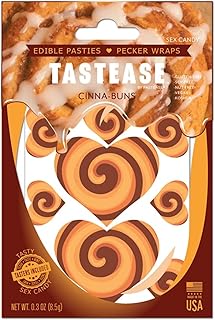 Tastease - Heart Shaped Edible Pasties Cinna-Buns Cinnamon Roll Candy by Pastease - 13 Piece Set - Fun for A Special Occassion or Everyday - Dimensions 2" x 2" Coverage 1 Inch