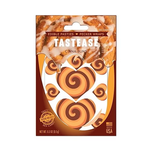 Tastease - Heart Shaped Edible Pasties Cinna-Buns Cinnamon Roll Candy