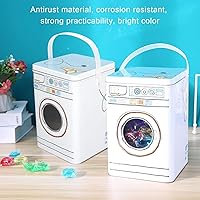 Vista 4 de Lavadora de gran capacidad para modelado de detergente en polvo con ventana de perspectiva, caja de almacenamiento multifuncional para aperitivos