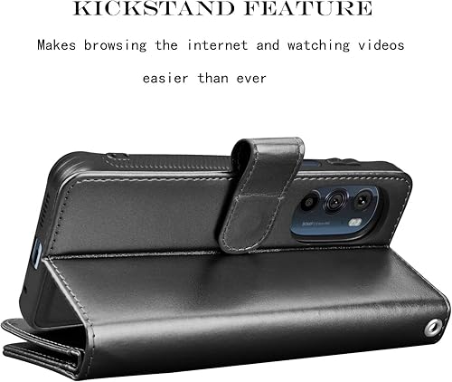 Miniatura 5 de Njjex Funda tipo cartera para Moto Edge Plus 2022, para Motorola Edge+ 5G UW 2022Edge 30 ProEdge X30, 9 ranuras para tarjetas Folio Flip de piel