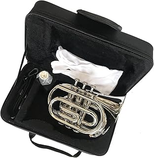 Student Brass Trumpet Student Nickel Mini Pocket Trumpet Instrument Trompette