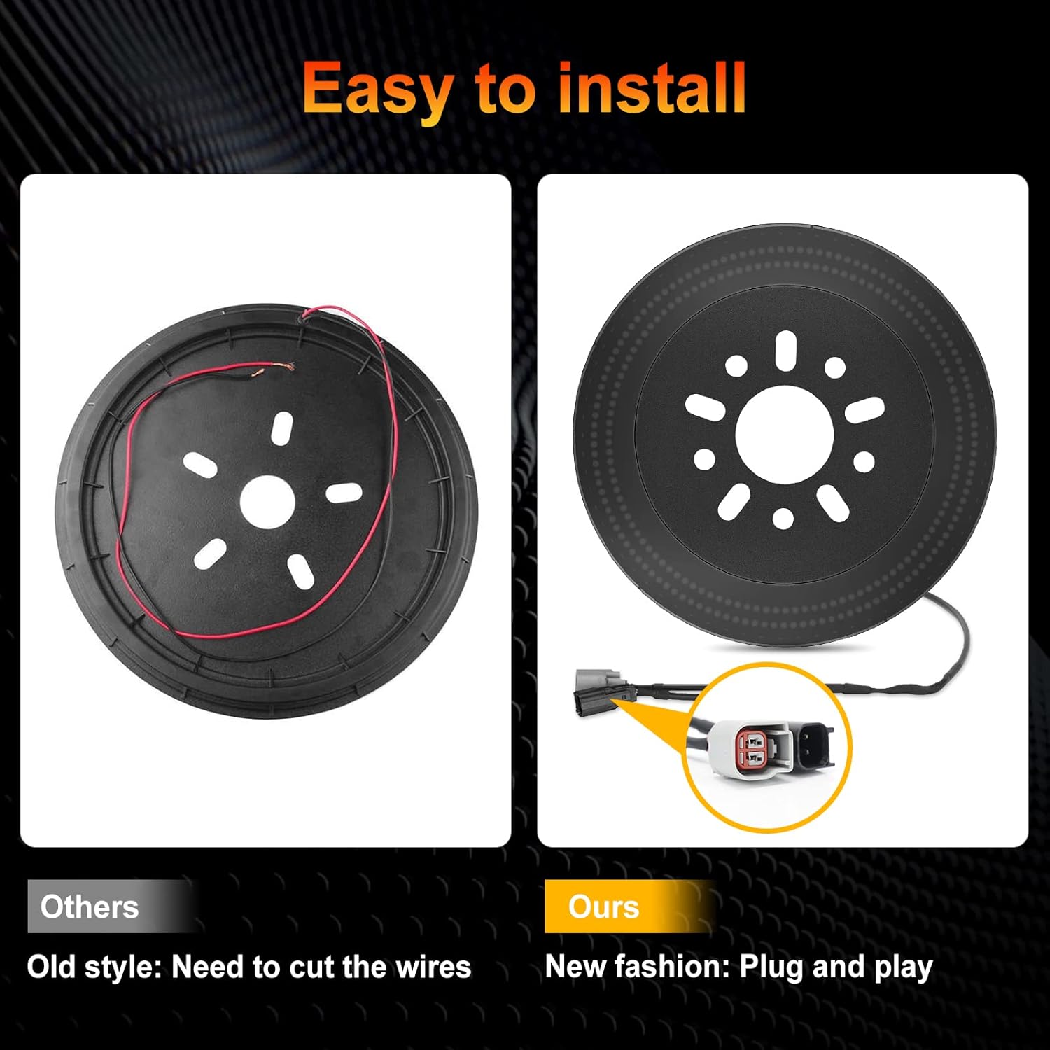 BORDAN Spare Tire Brake Light for Jeep Wrangler JL, Plug-and-Play 3rd Third Brake Light 3-Side LED Rear Ring Wheel Light Compatible with Jeep Wrangler 2018 2019 2020 2021 2022 2023 2024 2025