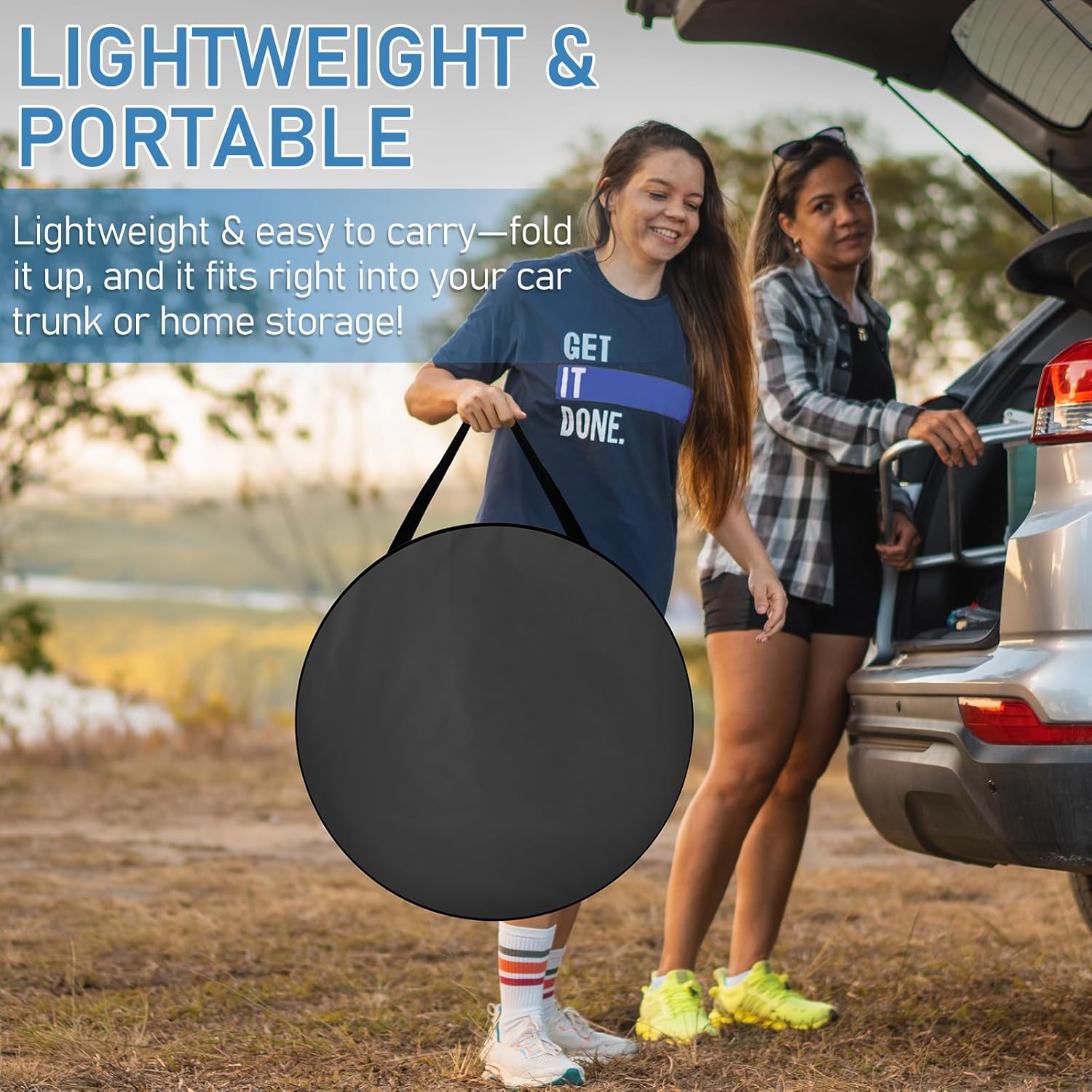 47 * 47 * 74.5 Outdoor Portable pop-up Privacy Tent, Foldable and Easy to Install shelter, Multifunctional Outdoor Isolation and Protective Equipment, Essential for Travel and Camping, Black