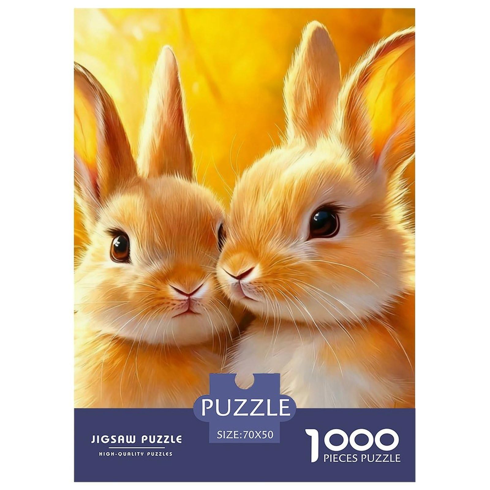Jigsaw Puzzle 1000 Pieces Cute Rabbit Jigsaw 70x50cm/1000pcs Toy for Adults And Kids Animal Challenging Creative Family Game DIY Cardboard