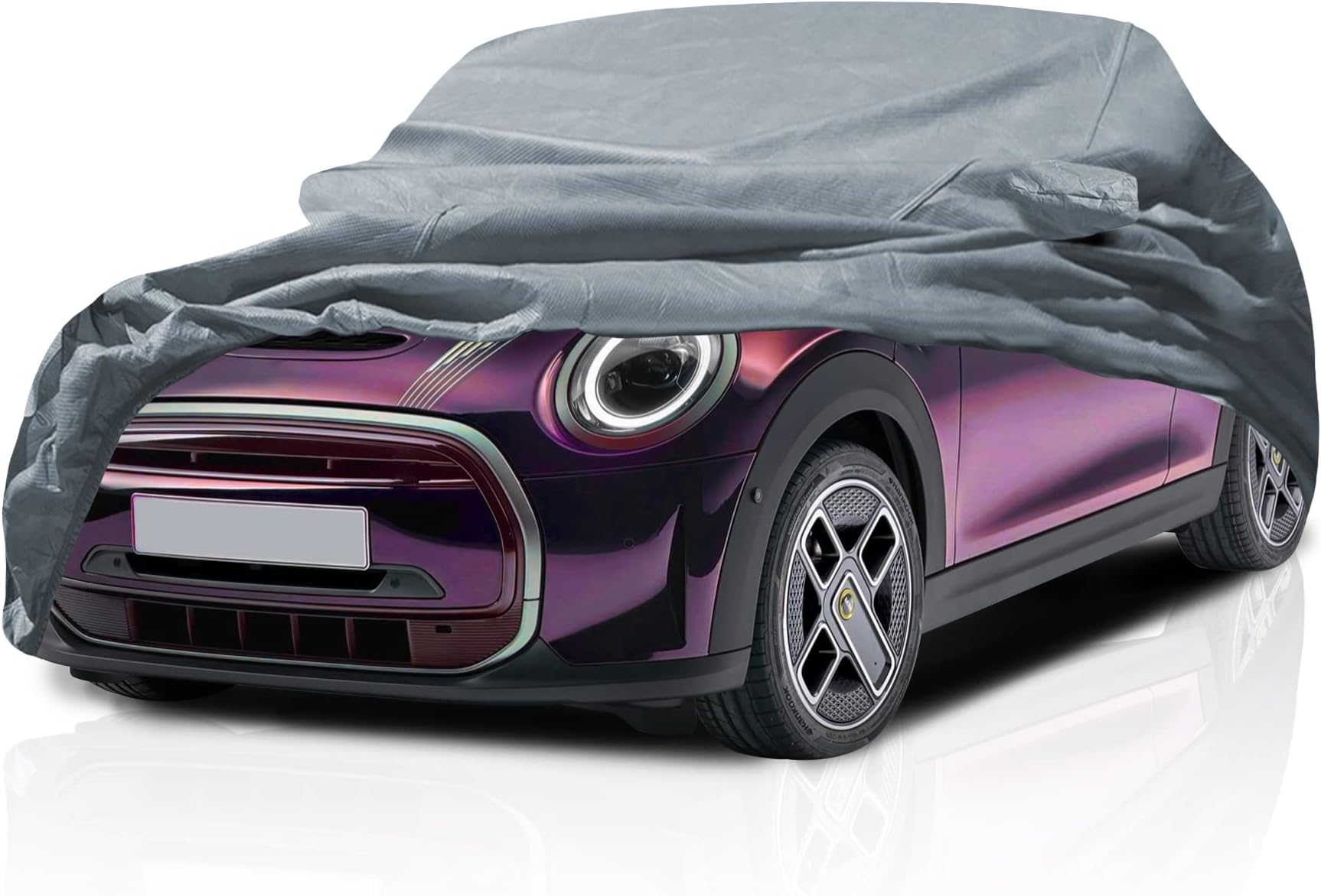 5 Layer Custom Fit Cover for Mini Cooper S 2014-2026 Durable Dustproof Full Coverage Windproof with Mirror Pockets