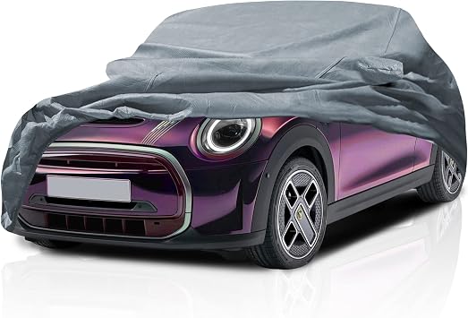 USCarcover Lightweight Custom Fit Car Cover for Mini Cooper S 2014-2026 Durable Dustproof Full Coverage Windproof with Mirror Pockets