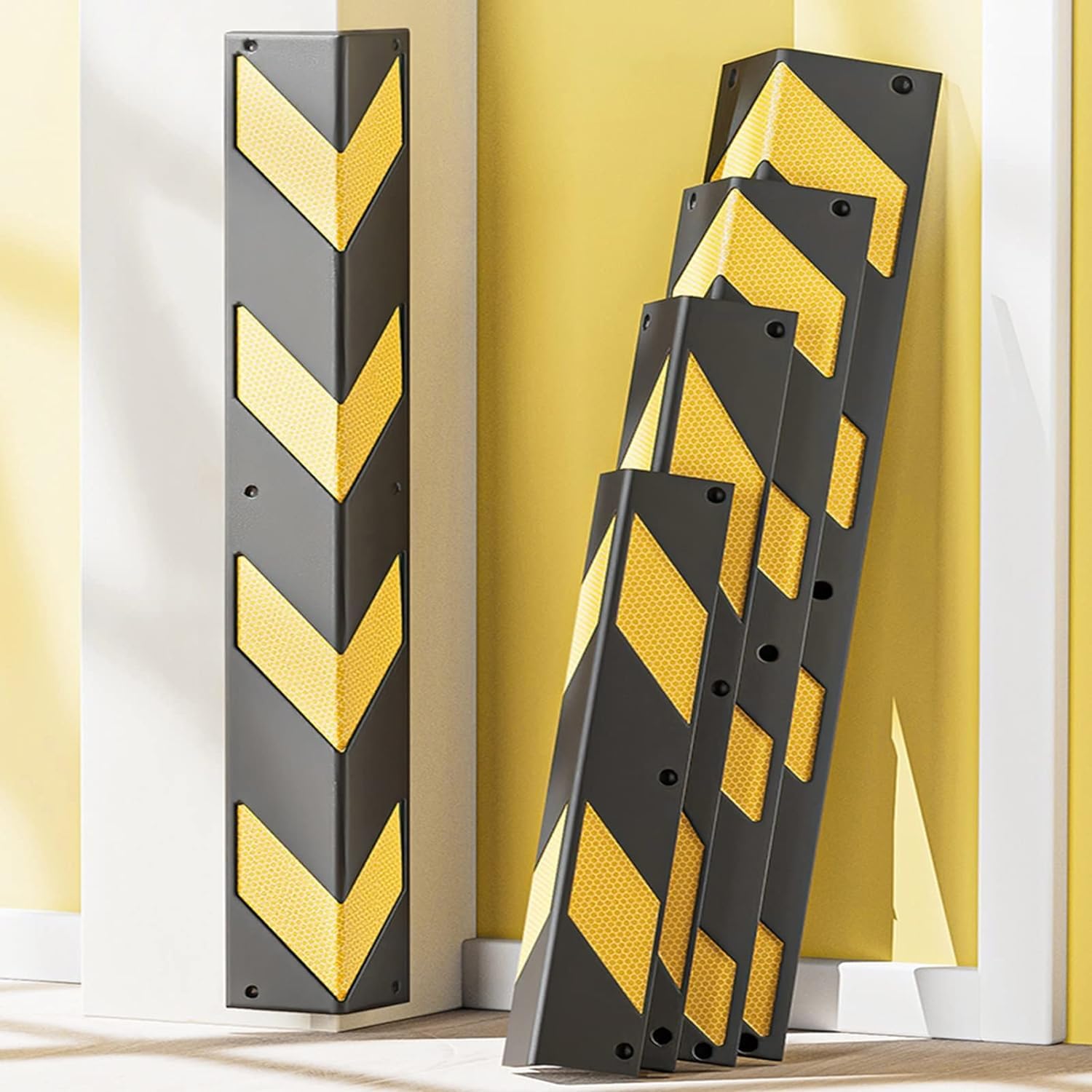 Cantoneras de Seguridad para mesas, Yellow Reflective Rubber Bumper Guard For Parking 1-15 Pcs 80-120cm(1pcs-100cm)